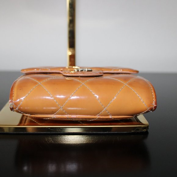 💗Chanel Authentic Classic Small Flap Wallet Lambskin Patten Leather CC Logo - Picture 4 of 13